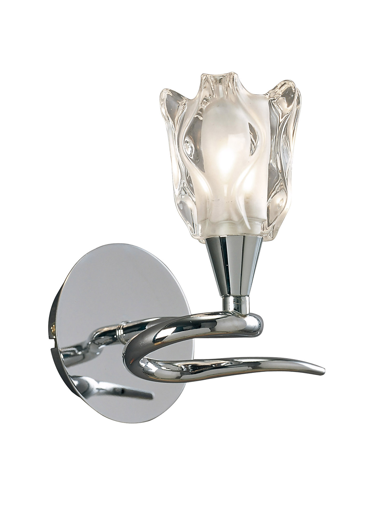 Amel Polished Chrome Wall Lights Mantra Armed Wall Lights